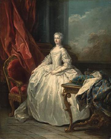 Charles Amedee Philippe Van Loo Portrait of Queen Marie Leczinska oil painting image